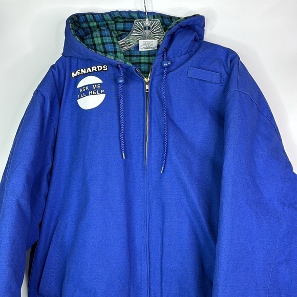 Menards Blue Insulated Hooded Jacket Size Large - Picture 2 of 9